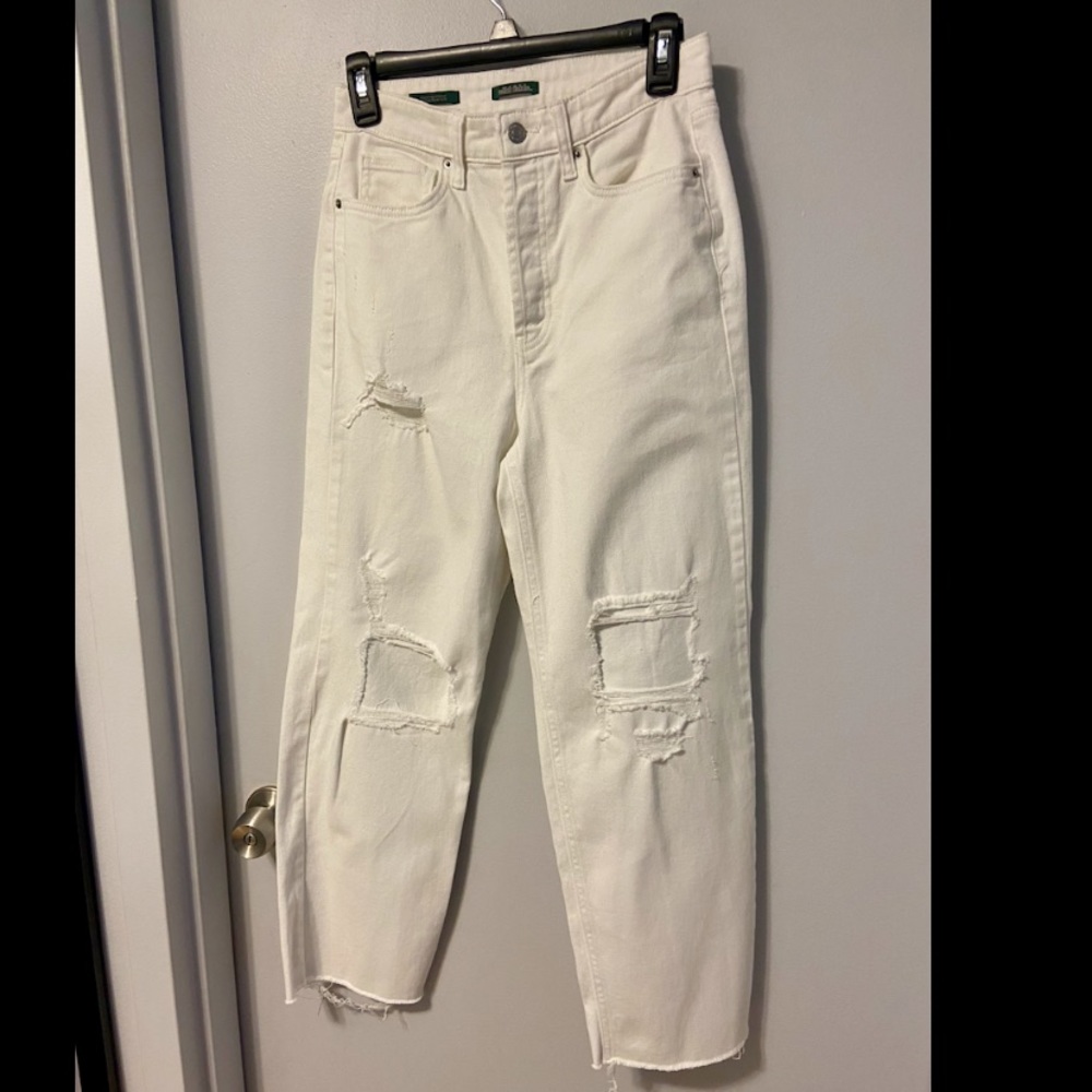 Wild Fable Target Highest Rise Straight White Jeans Size 6